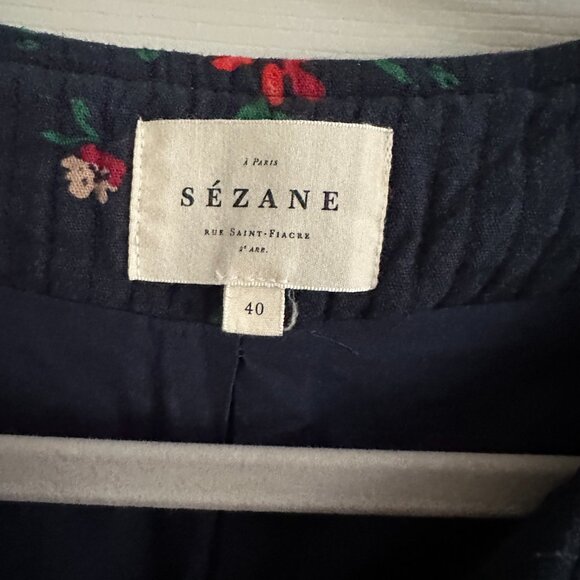 Sezane Dakota Jacket Floral Check Sz 40/8 - Picture 3 of 7